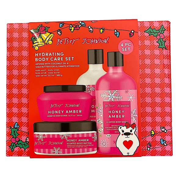 Betsey Johnson Bath & Body Betsey Johnson Honey Amber Nourishing Body Care Collection Nib